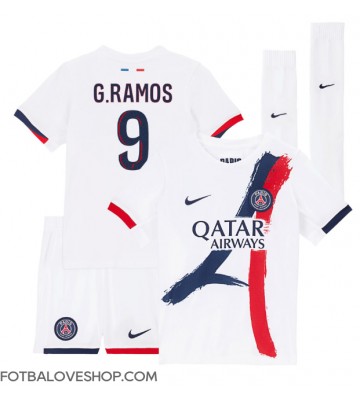 Paris Saint-Germain Goncalo Ramos #9 Dětské Venkovní Dres 2024-25 Krátký Rukáv (+ trenýrky)